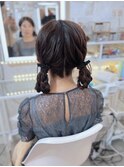 結婚式 二次会 お呼ばれ ツインアレンジ