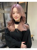 ミディアムレイヤーカット前下がりボブ美髪ワイドバングショート