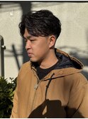 センターパート/フェザーショート/フェザーパーマ/メンズパーマ
