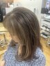 お洒落染めで白髪ぼかし・脱染処理(ブリーチなし)・カット￥21000→16800
