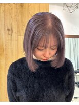 乾かすだけでキマる髪/馴染むハイトーンボブラベンダー