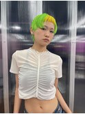 マッシュウルフ/ショートバング/ハイトーン/ハイトーンカラー