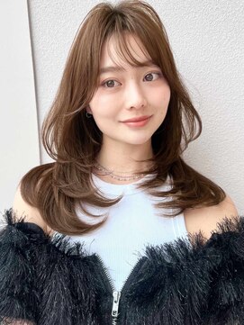 ミンクス 銀座店(MINX) 【MINX】くびれヘア+くすみベージュハイライトカラー_銀座