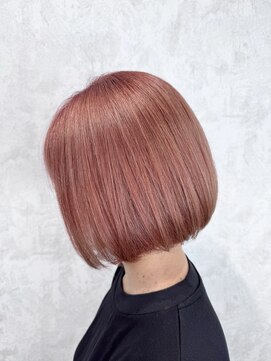 デミヘアー(Demi hair) ピンクベージュ×ボブ