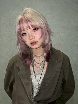 ラック 表参道(LUCK) ウルフレイヤー/大人ガーリー/裾カラー/デザインカラー