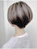 【40代50代60代】くびれ大人ショートボブ／前髪なし