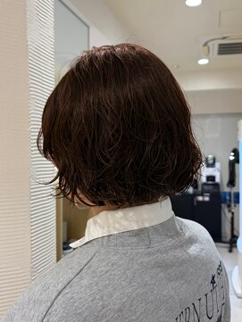 マージュ ギンザ(marju GINZA) ボブパーマ×オレンジブラウンカラー/ミニボブ/暖色カラー