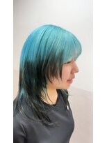 サロウィン 那覇店(SALOWIN)&nbsp;ターコイズブルー×ルーツカラー