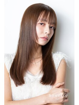 スーリール 馬出店(Sourire)の写真/【髪質改善×ダメージレス×ストレート】全てを手に入れるなら酸性ストレート★地毛のようなナチュラル質感