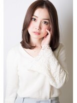 クアトログランシュ 水戸店(QUATRO×GranCieux)&nbsp;センターパートの内巻きストレート【QUATRO】