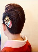着物に似合う大人アップスタイル