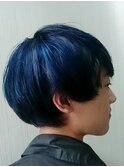 【新宿TOMCAT】メンズマッシュ  ネイビー×ブルー