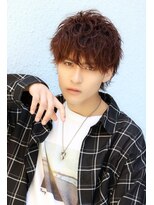 ネイビー(NAVY)&nbsp;ソレイユレッドウルフ ソフトツーブロック ショートレイヤー