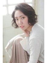 リー 甲子園(Lee)&nbsp;モノトーンアッシュ×毛先パーマボブ