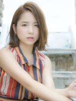 Lond Rougeオフィスカジュアル切りっぱなしボブ