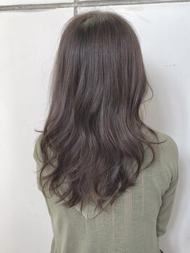 ニーフ 恵比寿(neaf) 巻き髪レイヤー×9トーンパールオリーブ 市毛裕也