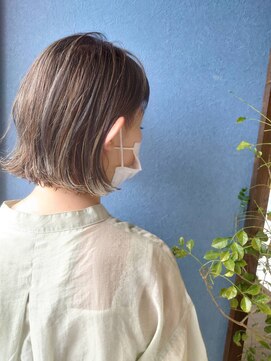 クブヘアー(kubu hair) 《Kubu hair》ハイライト外ハネボブ