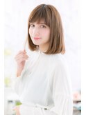 好感度◎クリアカラー前下がり小顔ロブ