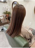 ストレート×オレンジブラウン