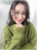 小顔前髪×ラベンダーカラー×イヤリングカラー×武蔵小杉
