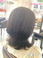 オレンジ(orange)&nbsp;【orange大分賀来】外ハネミディアムウルフレイヤーアッシュ