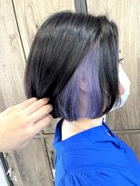 ブレス 横浜(bless)&nbsp;内巻きワンカールインナーカラーブルーバイオレット