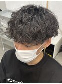 波巻きスパイラルツイストスパイラルパーマツーブロックマンバン