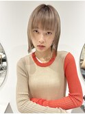 村上/ミルクティーベージュ切りっぱなしボブ大人可愛い20代30代