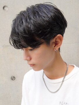 メンズサロン ガウディ 三宮店(men's salon Gaudi) ニュアンスパーマ×メンズ前下がり刈り上げツーブロックマッシュ