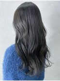 透明感グレージュ_斜めバンググレージュカラー_ba443321