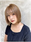 マチルダボブ×インナーグレージュ【髪質改善/縮毛矯正】