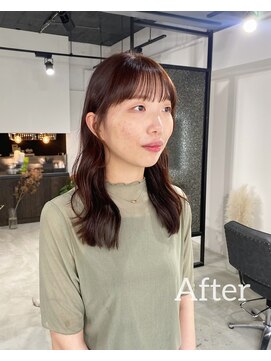 アリーズ シブヤ(ALLYS shibuya) おくれ毛カット 顔周りカット アッシュブラウン