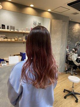 ブロッサム 東中野店 ブルーシルバーアッシュブルージュ透明感グラデーションカラー