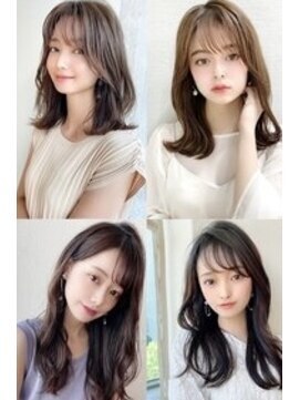 ビューブルー 亀戸錦糸町(VIEW BLUE) 美髪カールピンクブラウンエアリーロングセミディ似合わせ前髪