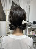 お団子ツインアレンジ