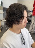 メンズロングパーマ渋谷スパイラルパーマメンズボブウルフパーマ
