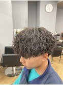 波巻きパーマ