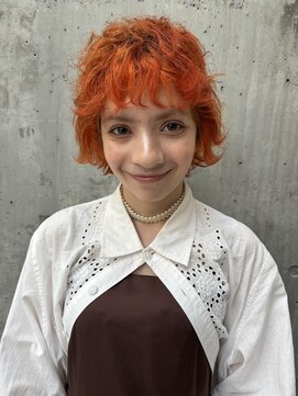 コレットヘアー ザモリオカ(Colette HAIR the MORIOKA) 【MINAMI】オレンジ×癖を活かしたショートスタイル