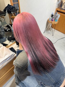 エルム 原宿 表参道(yelm) pink&black／ブリーチ2回～