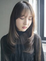 アイティー バイ アルバム 浦和店(IT by ALBUM)&nbsp;オリーブベージュおくれ毛顔周りレイヤーロング_F30213