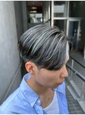 韓国マッシュハイライトカルマパーマセンターパートウルフ1