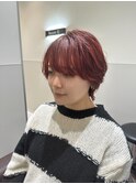 ココアベージュ/クラゲヘアー/ボブレイヤー/小顔/黒髪/栄
