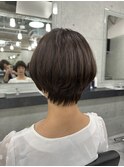 肩上ボブ大人可愛いボブひし形ボブアッシュベージュ
