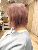 リーナ ビューティガーデン(LiNA BeautyGarden)&nbsp;ピンクべ－ジュ　ワンレングスボブ