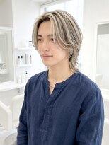 メンズイケメンパラダイス(Men'sイケメンパラダイス)&nbsp;Men'sセンターパート/ブリーチハイライトダブルカラー