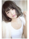 前下がりボブ × アッシュグレージュ　【池袋】
