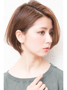 モニカ 西宮北口(Monica) 大人かわいい伸ばしかけグレージュナチュラルボブ