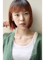 クリアーオブヘアー 本山店(CLEAR of hair)&nbsp;ボブスタイル×オレンジカラー