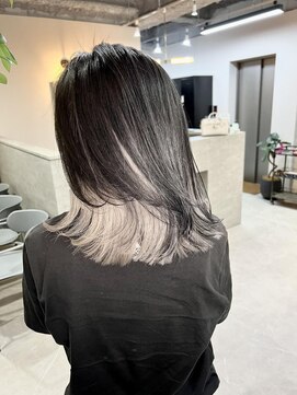 フラッグ ヘアー 天神西通り店(Flag HAIR) インナーカラー☆ホワイトベージュ