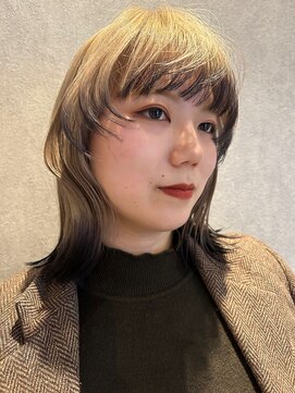 コト 福井大和田店(coto) 福井　大和田　裾カラー　ベージュ　デザインカラー ハイトーン